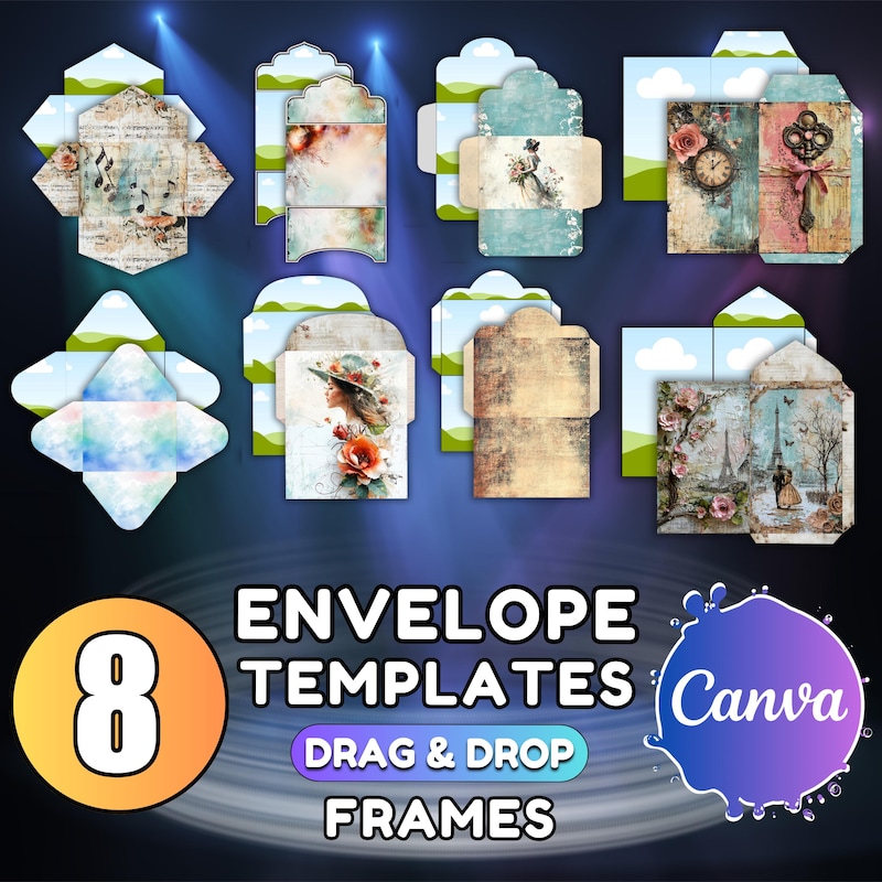 Frames Canva Junk Journal - Etsy
