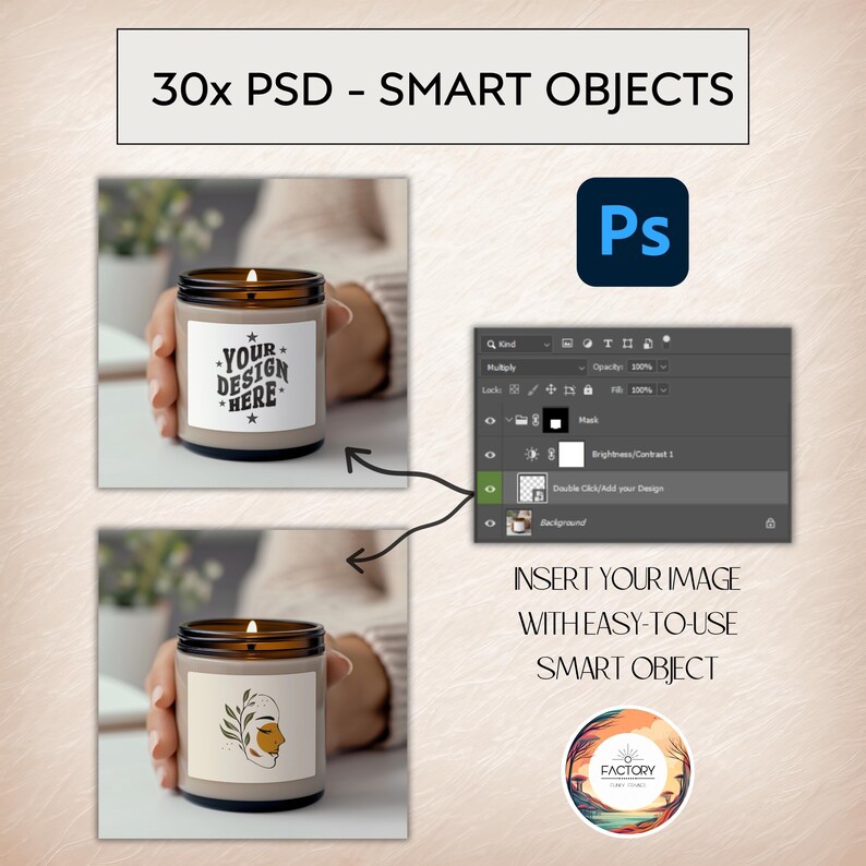 psd Mockup for Candles