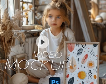 Animated Video Frame Mockup: (Photoshop, 10s) (Digital Download)