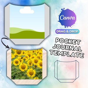 Drag and Drop Folio Template Junk Journal Folio Template Canva Journal Pocket Template Canva Template Custom Journal Pocket
