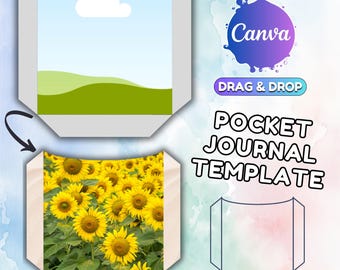 Junk Journal Folio Template: Canva Pocket Design (Digitaler Download)