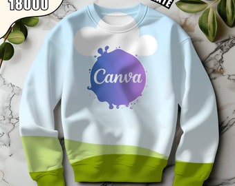 Canva Gildan 18000 Sweatshirt Mockup Template + Tutorial