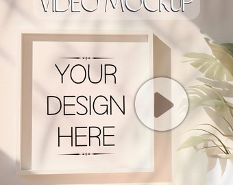 Animated Frame Mockup Video: Photoshop Wall Art Template (PSD)