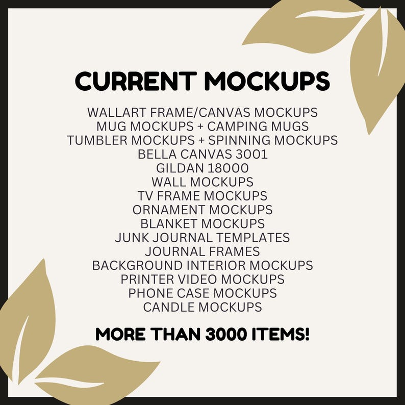 3267+ Whole Shop Ultimate Mega Mockup Bundle: Mockups, Canva Templates & PSDs image 4