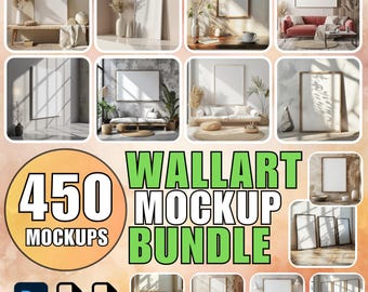 Bilderrahmen Mockup Bundle PSD WallArt Mockup Bundle Set Rahmen Druck Kunst Mockups Rahmen Mockup Pack Boho Rahmen Mockup Holzrahmen Mockup