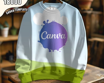Gildan 18000 Sweatshirt Mockup: Canva Template + Tutorial