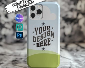 Drag and Drop Phone Case Template: Smart Phone Mockup for Photoshop