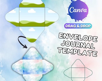 Canva Junk Journal Envelope Template: Drag & Drop Photo Folio (Digital Download)