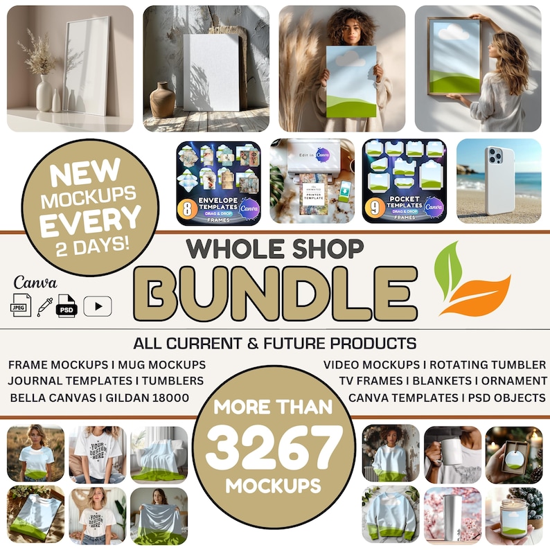 Whole Shop Wallart Mockups