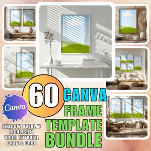 Canva Wall Art Mockup Bundle Canva Rahmen Mockup Canva Rahmen Vorlage Bundle Wallart Mockup für Canva Ziehen und ablegen Rahmen Mockup Vorlagen