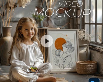 Frame Mockup Video: Vertical WallArt Mockup (PSD Download for Photoshop)