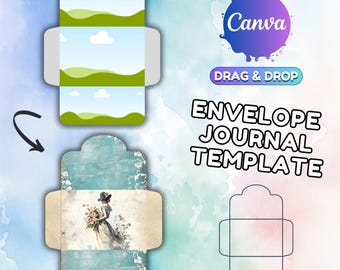 Canva Junk Journal Envelope Template: Drag & Drop Photo Folio (Digital Download)