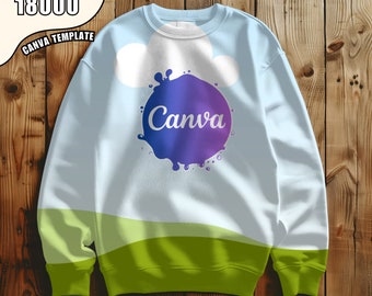 Gildan 18000 Sweatshirt Mockup: Canva Template + Tutorial