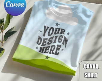 CANVA Bella Canvas 3001 Mockup: Editable T-Shirt Template (Canva)