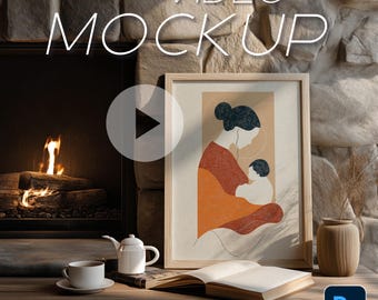 Animated Wall Art Video Mockup PSD for Photoshop (Digital Download)