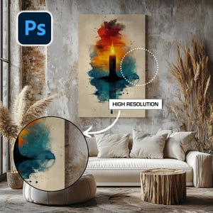 Mockup Wallart Boho Canvas Mockup