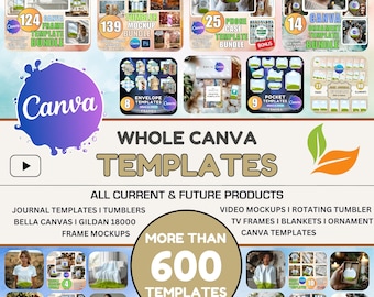 600+ Canva Templates Mega Bundle: Frames and Elements (Digital Download
