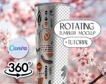 Animated Tumbler Mockup: 20 oz Canva Template + Tutorial