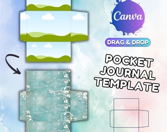 Junk Journal Folio Template: Canva Pocket Design (Digitaler Download)