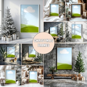 Christmas frame mockup