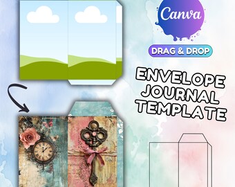 Canva Junk Journal Envelope Template: Drag & Drop Folio (Digital Download)