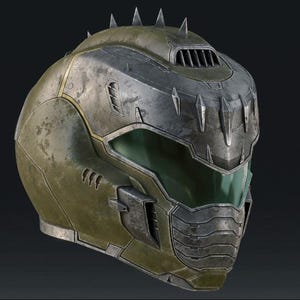 Crusader Slayer Helmet | Dark Sci-Fi Warrior Cosplay Kit | Raw 3D Printed Prop