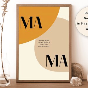 Poster Mama digitaler Download I Mama Geschenk Geburt I Muttertag I Wanddekoration Muttertaggeschenk Oma Mutter Tochter Geschenkidee