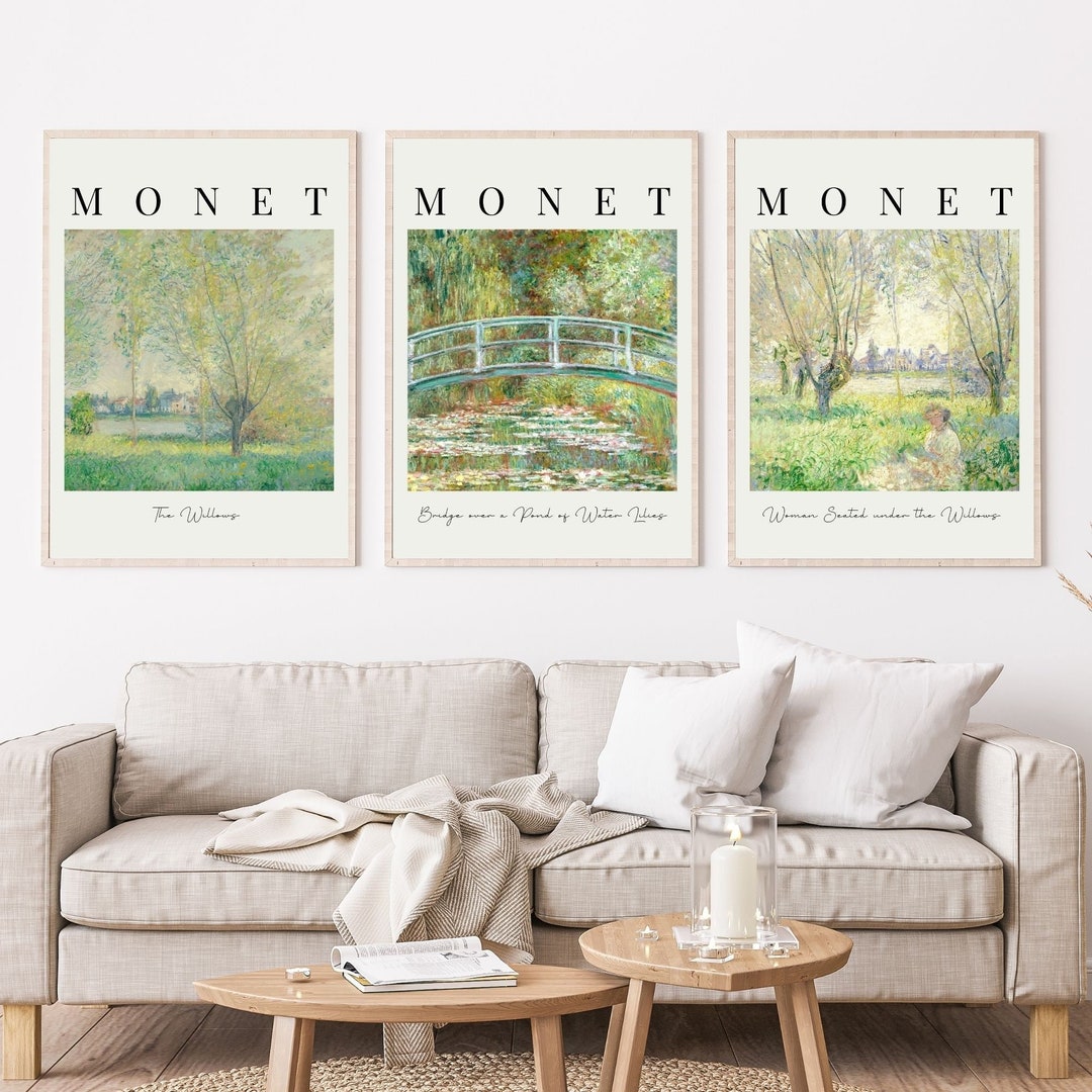 Monet Print Monet Set of 3 Prints Gallery Wall Set Monet - Etsy