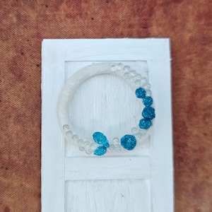 Festive Holiday Winter Door Wreath Half Scale 1:24 Dollhouse Decoration Complete