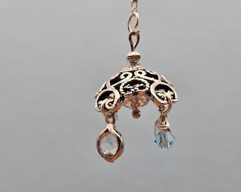 Jewels and Windows Chandelier Hand Made Scale 1:24 1/2 Dollhouse Miniatures