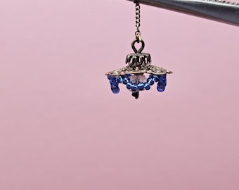 Small Bronze Chandelier Hand Made Scale 1:24 1/2 Dollhouse Miniatures