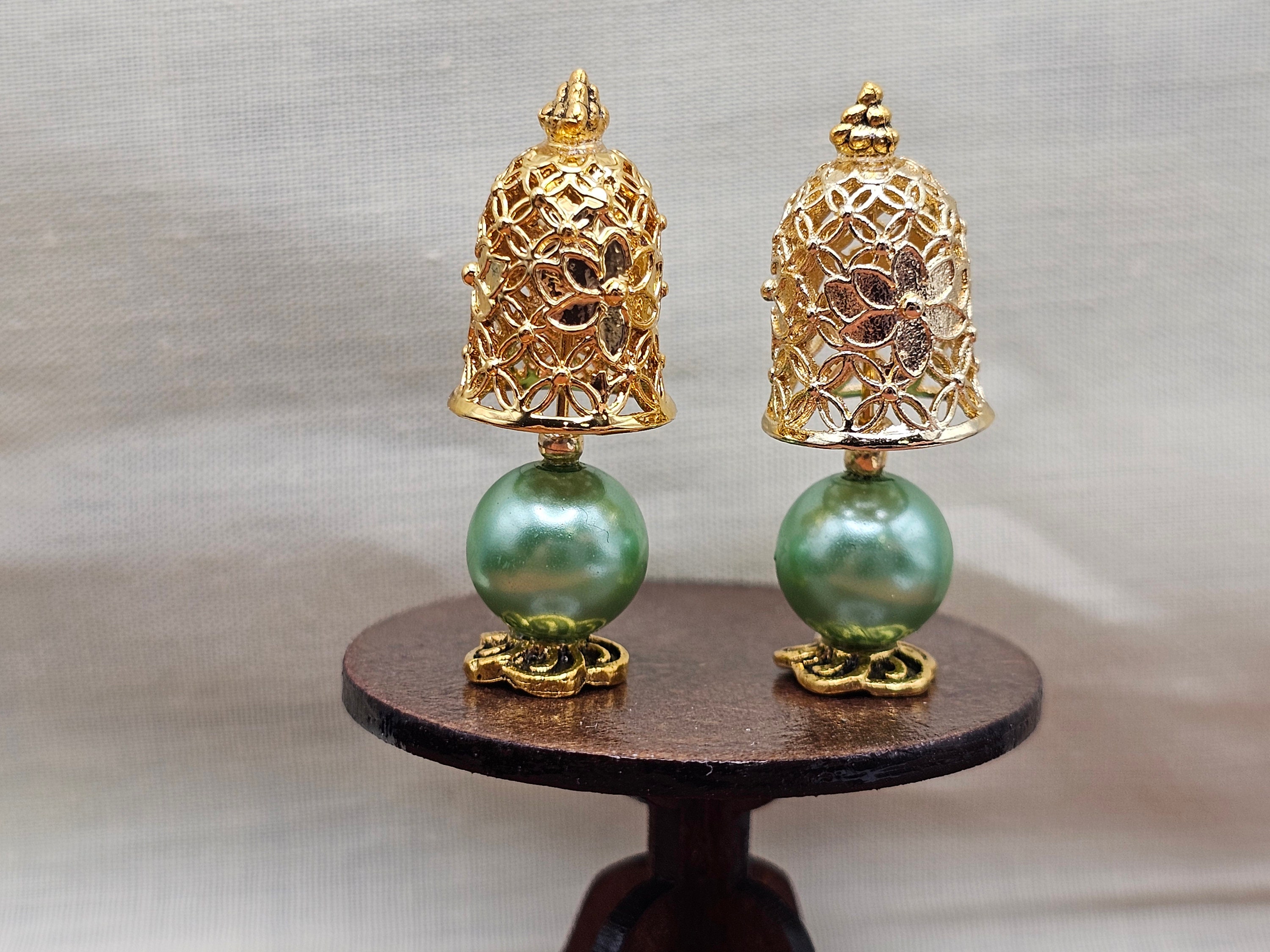 Green Goddess Lamps Hand Made Scale 1:24 1/2 Dollhouse Miniatures