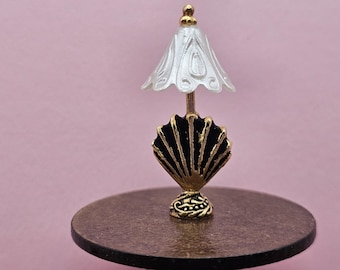 Art Deco Fan Lamp Hand Made Scale 1:24 1/2 Dollhouse Miniatures