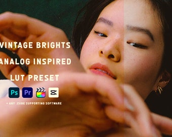Film inspired "Vintage Brights" LUT preset | Color grading | For photography and video | Filter | Cinematic | Analog, Saturated look