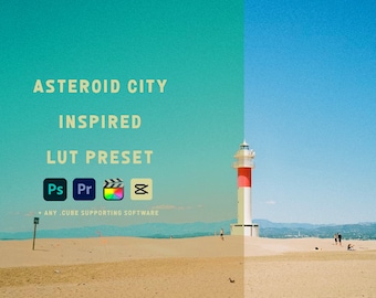 Wes Anderson "Asteroid City" Preset LUT ispirato / Color grading / Per fotografia e video / Filtro / Cinematografico