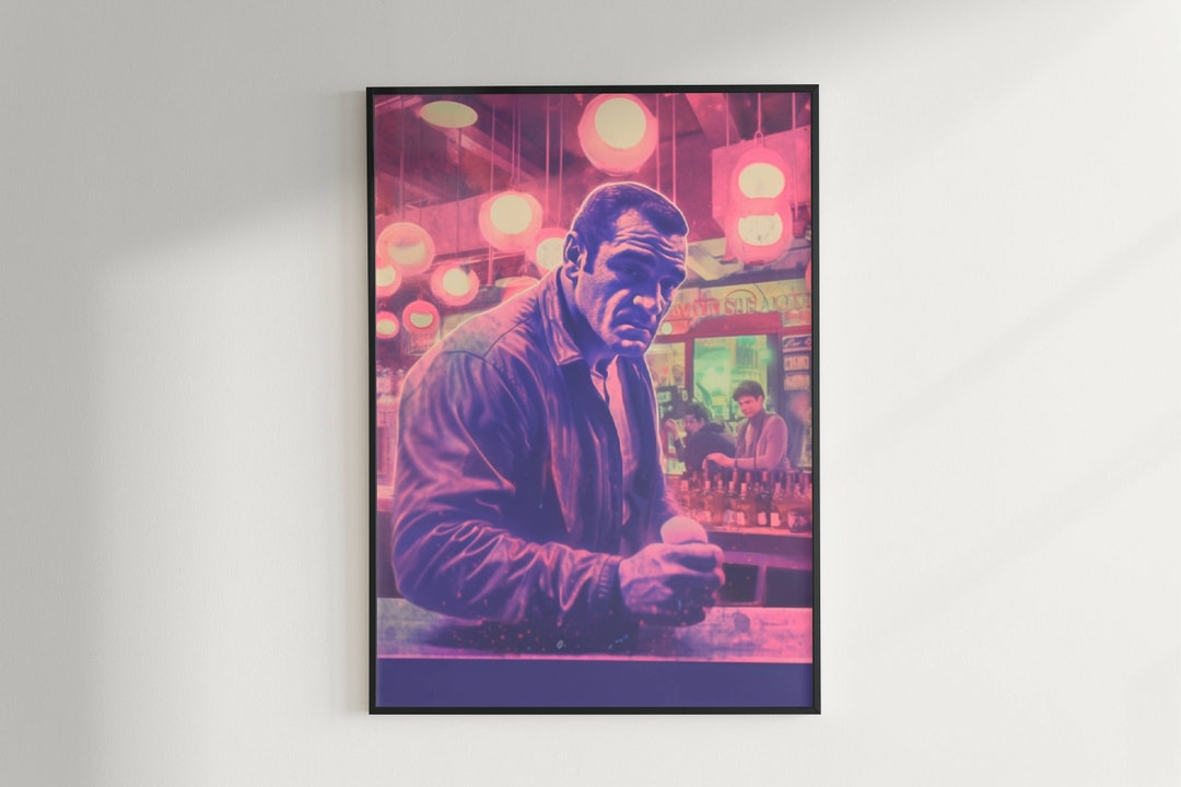 Retro Decor Delight Vintage Bar NYC Illustration Instant Download