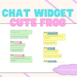 Twitch chat widget - Cute frog customizable chat box