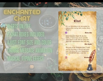 Type-effect betoverde twitch-chatwidget + 2 chatboxen