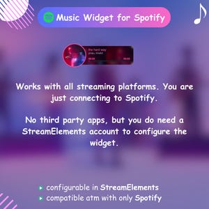 Retro Spotify Music Widget for Streamers, Currently Playing Song ...