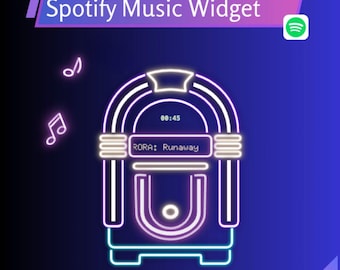 One click install Spotify Music Widget, Neon Jukebox, Currently Playing Song for Streamers, StreamElements, Twitch, Youtube, Kick, Facebook