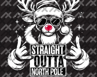 Hip-Hop Rudolph SVG: Christmas Rap Santa Design (Digital Download)
