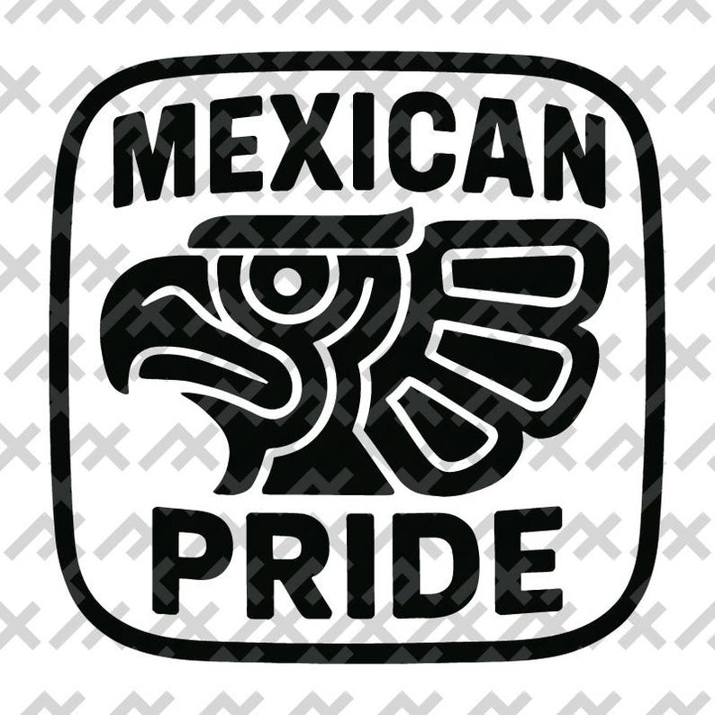 Aztec Eagle Crest SVG: Mexican Pride Vector Design - Etsy