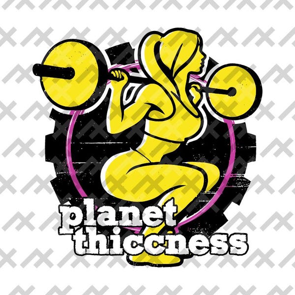 Planet Thiccness SVG: Lustiges Fitnessstudio Fitness Parodie Design (Digitale Datei)