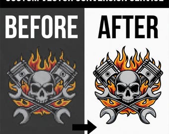 Custom Image to Vector Conversion - High-Res SVG, PNG, PDF