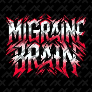 Migräne Gehirn T-Shirt Motiv | Mutige typografische digitale Kunst | svg/png/dxf/pdf Herunterladen