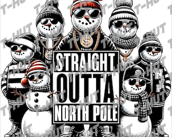 Muñecos de nieve de hip-hop SVG – Diseño de equipo invernal (Descarga digital)