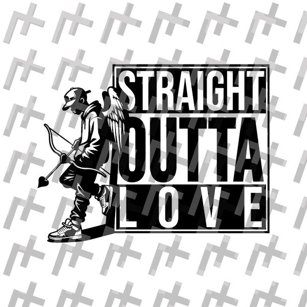 Straight Outta Love - Teen Cupid Hip Hop svg/png/eps/pdf Valentines Day Files