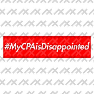 Il mio CPA è deluso svg png eps pdf – Divertente maglietta con meme finanziario – Parodia del logo Red Box