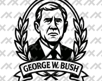 Commanders Only – George W. Bush Edition – Bold Graphic Design – png eps pdf Digital Download