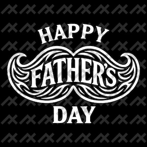 Fête des pères moustache SVG | Création de logo typographie audacieuse pour papa chemises, téléchargement numérique PNG EPS png eps pdf svg